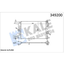 Kale Xmpdby Radyatör Astra J-Zafira Tourer C-Cruze J300-J305-J308 Al/pl/brz 579X397X16