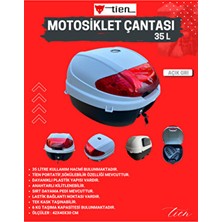 Tien Motor Tien 35 Litre Renkli Açık Gri Motosiklet Çantası (Sırt Dayama Pedi Dahil)