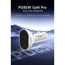 Kensa 30W Pd Araç Içi Çakmaklık Hızlı Şarj Başlığı – 3 Port - Usb-C, Akıllı Güç Koruma Sistemli