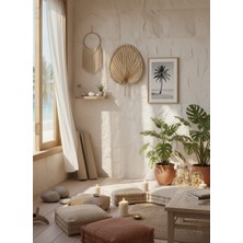 Aura X-Large Palmiye Yaprağı Duvar Süsü, Bohem Stil Dekorasyon, 56 x 41 cm Yelpaze