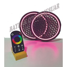 Onerous Özel Üretim Dokunmatik Kumandalı 20 cm Neon Işıklı Midrange Hoparlör Kapağı 1 Takım (2 Adet)