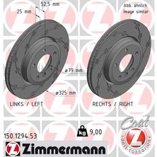 Zimmermann Fren Dıskı On Bmw E46 Z4 E85 E86 Havalı Kaplamalı Cızgılı