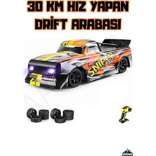 Apexma 2.4ghz Uzaktan Kumandalı 30 Km Hız Yapan 4x4 Şarjlı LED Işıklı Drift Yapan Rc Drift Aracı