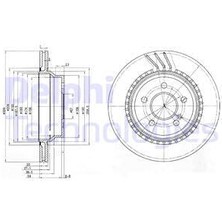 Delphi Fren Dıskı Arka Mercedes W211 W212 S212 C218 C219 X204