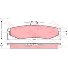 TRW Ön Balata Passat 1.8 88-96 Audı 80 A41.6 1.9tdi 95-10 119.3X69.6X19.4 mm GDB854
