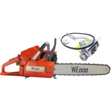 Hsgl Wedo EH61 Benzinli Motorlu Testere 61.5cc 3.9bg + Kabuk Soyma Makinesi Aparatı (Profesyonel Ağaç Kesim ve Soyma Seti)
