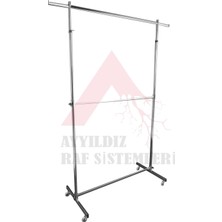 Ayyıldız Raf Lüks Çift Katlı Mağaza Standı & Lüks Konfeksiyon Askılıkları & Çift Katlı Askılık