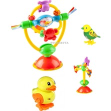 Mama Sandalyesi Oyuncağı + Emekleme Arkadaşı Kurmalı Zıplayan Ördek ve Kuş Eğitici Oyuncak