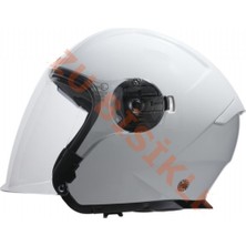 Beon Çenesiz Vizörlü Yazlık Kask [B203] [beyaz