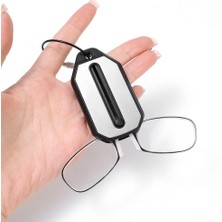 Oxxop Accessory Burun Üstü (2.50 Numara - SİYAH) Pratik Mini, Anahtarlık Sapsız Yakın Gözlük