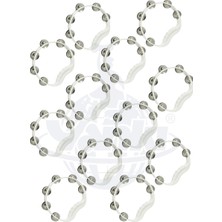Yankı ZT-10WH Zilli Tef 10'lu Set Beyaz Renk Metal Zilli Ritim Aleti (Kına Tefi)