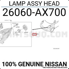 Depo Far Micra 2002-2007 Elektrikli Beyaz Sol (Oem NO:26060AX700)