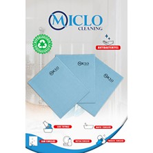 Miclo Cleaning Sihirli Cam-Ayna Bezi 3 Adet Antibakteriyel Lacoste Desen 40x50 cm
