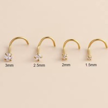 Bylin Zirkon Taşlı Spiral Cerrahi Çelik Hızma-Kalınlığı 0,8mm - Taş çapı en minik 1,5mm/ 1 Adet