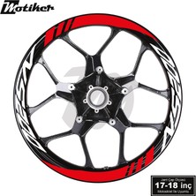 Motiker Bajaj NS200 Geniş Jant Sticker Modeli 16'lı Kırmızı Beyaz