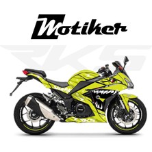 Motiker Rks R250 Yeşil Shark Köpekbalığı Parçalı Motosiklet Kaplama Modeli