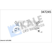 Kale Turbo Radyatörü Intercooler Fıat Egea-Fıat 500L 1.3-1.6 Jtd-1.4