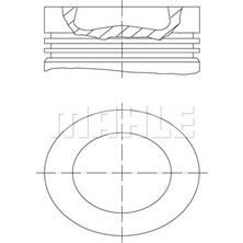 Mahle Motor Piston Segman Polo-Golf6-Caddy-Jetta-A3-Leon 79.51MM Caya-Cayb-Cayc-Cayd-Cfwa 1.2-1.6 Tdı 0.50