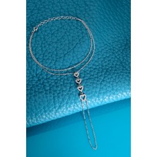 925 Ayar Gümüş Kalpli Taşlı Şahmeran