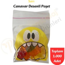 Carpcorn 1.000 Adet Sarı Canavar Desenli Cake Pop & Kurabiye POŞETI-10X15 cm