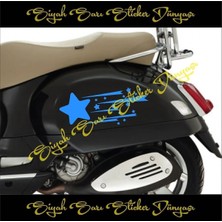 Aydın Garage Yıldız Hız 25X13 2 Adet (Sağ Sol) Depo Kapağı Araba Sticker Oto Motorsiklet Motor Kask Sticker