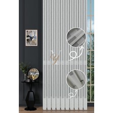 Yunilla 6021 Tül Perde V-Ekru