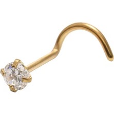 Bylin Zirkon Taşlı Spiral Cerrahi Çelik Hızma-Kalınlığı 0,8mm -Taş çapı 2mm/ 1 Adet