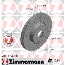 Zimmermann Fren Dıskı On Mercedes W204 S204 W212 S212 C207 A207