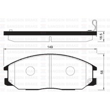 SANGSIN Ön Balata Starex 2.5 Crdi 05 H1 10.06 Ssangyong Rexton 2.7 Xdi 11 GDB3412-GDB3257-GDB3244 Almla