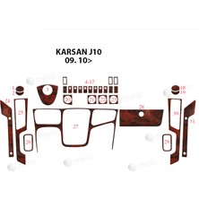 Mars Cockpit Design Peugeot Karsan J10 Konsol-Torpido Kaplama 2010 31 Parça Maun