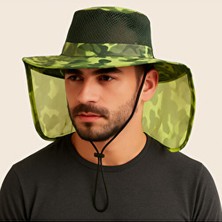 Avantaj Kapıda Uv Korumalı Ince Tüllü Boyunluklu Şapka – Fileli Serin Tutan, Rüzgar Geçirmez-Orman Yeşil 50CM Yele