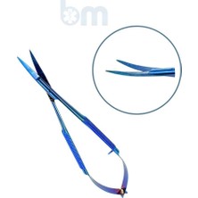 Barışhan Medikal Eğri Uç Mikro Makas Castroviejo Yaylı 5.9inç Avuç Içi Yuvarlak Sap Cerrahi Eğitim Materyali