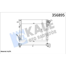 Kale Su Radyatörü Renault Trafic Ii-Opel Vivaro-Nissan Primastar 2.0dci-Cdti 06 mt Mekanik 562X470X24 93854164 Almla