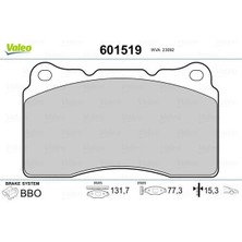 Valeo 9001793 - On Fren Balatası Volvo S60 2.5 Volvo V70 2.5 Renault Megane Iıı Rs