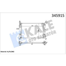 Kale Radyatör Grande Punto 1.2-1.4 1.4 16V 05 Ac Klimali Mek Otom 540X377.5X23 Al/pl/brz Almla
