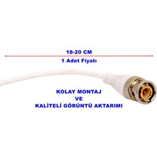 Genel Bnc Fiş Baskılı Hazır 20CM Kablolu Kamera Jakı