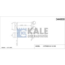 Universal Turbo Radyatörü (Intercooler) Peugeot 307 307 Break 307 Sw (300X147X85) Al/pl/brz