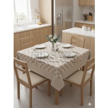 Fırsato Potihome Damalı Kenar Bordürlü Masa Örtüsü 140X140 cm Sofra Bezi, Piknik Örtüsü