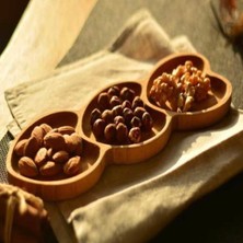 Amor 3 Bölmeli Kalp Çerezlik - Açık Kahverengi - 27 cm