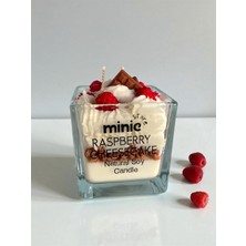 Minic Store Raspberry Cheesecake Soya Mum – El Yapımı Kokulu Cam Kavanoz Mum