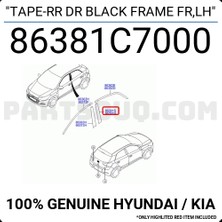 MOBIS Hyundai I30 2012-2016 Arka Sol Kapı Iskelet Şeridi Oem No (86381A5000)
