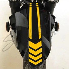 Aydın Garage Motor Ön Teker Şerit 35X6,5 cm Kask Depo Kapağı Araba Araç Otomobil Motorsiklet Sticker