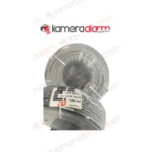 Kamera Alarm Sepeti 100 Metre Güvenlik Kamera Kablosu 2+1 0,22 Cctv Kablo