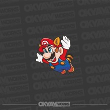 Okyay Works Mario Sticker - Araba-Motosiklet Etiket Sticker