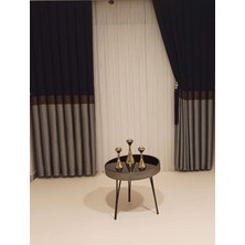 Nivemes Home Nivemeshome Meta Gri/bronz 1/3 Sık Pile Fon Perde Apm