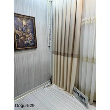Nivemes Home Nivemeshome Doğu Krem FT671536 V-529 1/3 Sık Pileli Fon Perde Apm