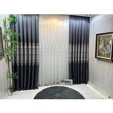 Nivemes Home Nivemeshome Lisa Gümüş Detaylı 2015 1/3 Sık Pileli Tül Perde Apm