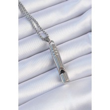 Al-Kar Ticaret Acil Durum Düdüğü 316L Çelik Kararma Yapmaz Yüksek Desibel Kolye Unisex