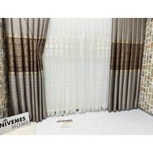 Nivemes Home Nivemeshome Vual 5050 V-1 Tül Perde 1/3 Sık Pileli Tül Perde Apm
