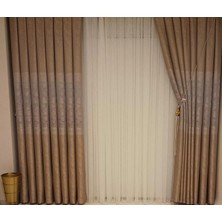 Nivemes Home Nivemeshome Lalin Bej 1/3 Sık Pile  Fon Perde Apm